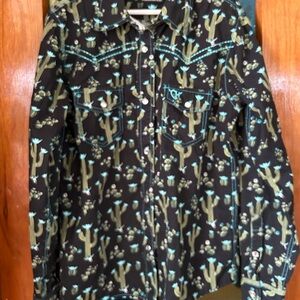 Cactus Print Western Shirt